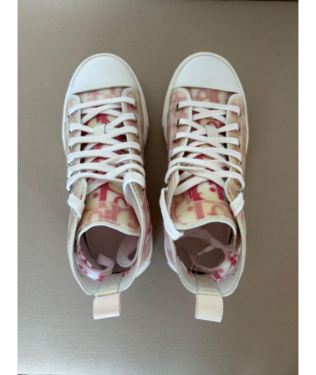 CHRISTIAN DIOR Розовые текстильные кеды, фото 3