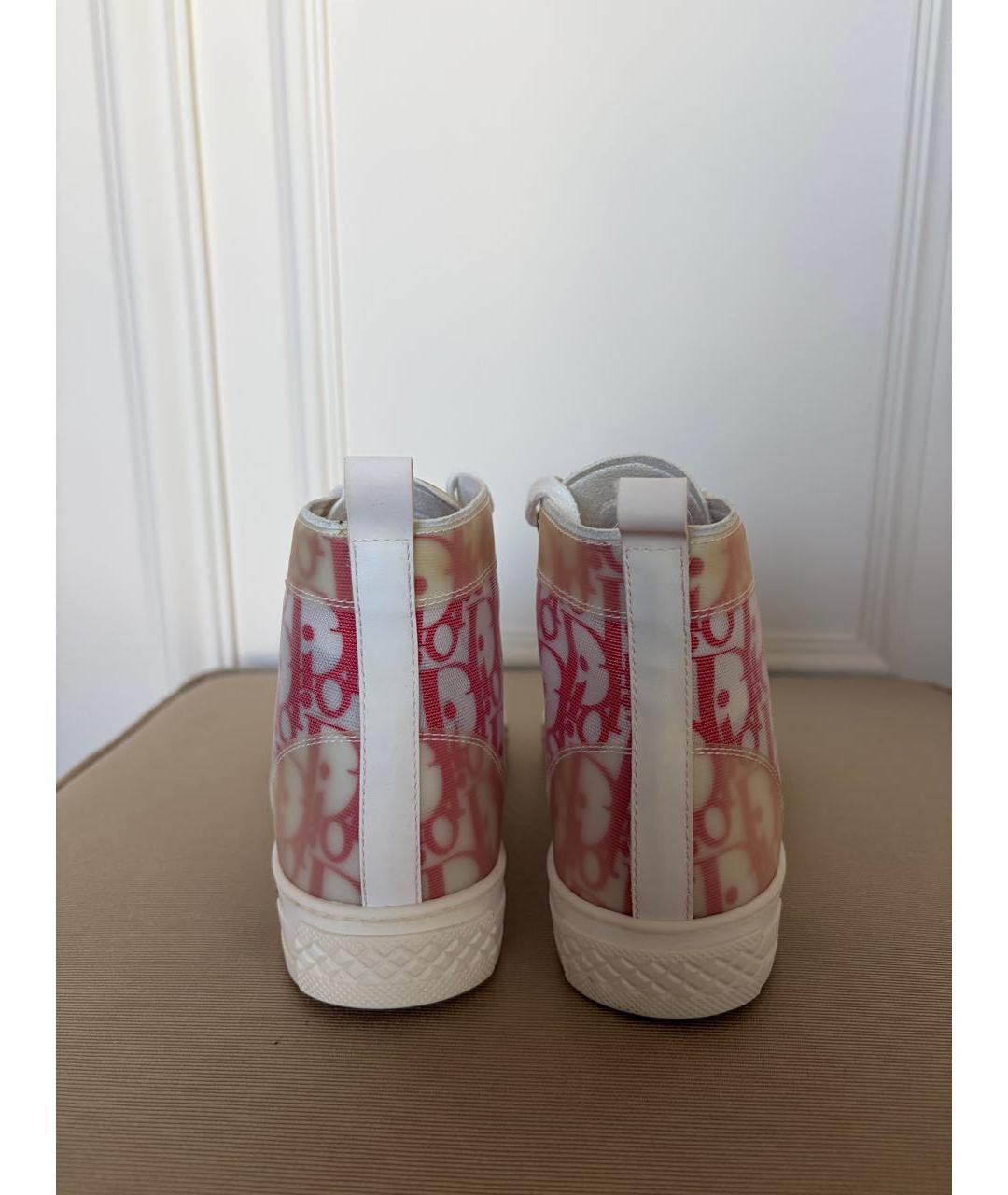 CHRISTIAN DIOR Розовые текстильные кеды, фото 4