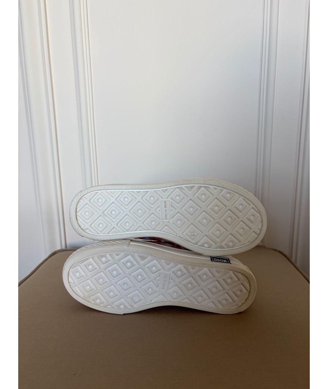 CHRISTIAN DIOR Розовые текстильные кеды, фото 6
