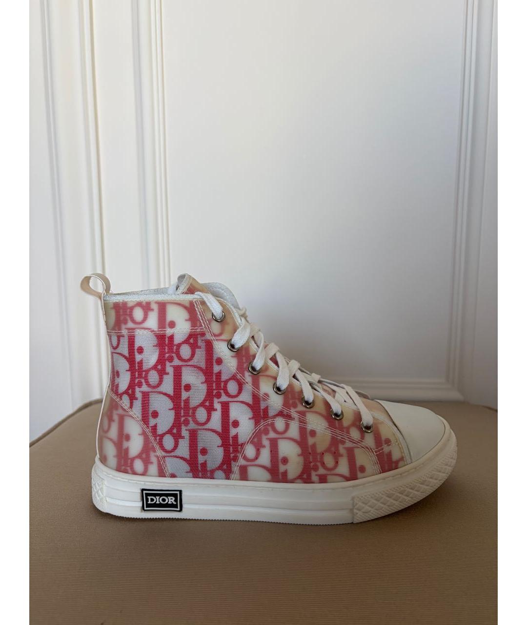 CHRISTIAN DIOR Розовые текстильные кеды, фото 9