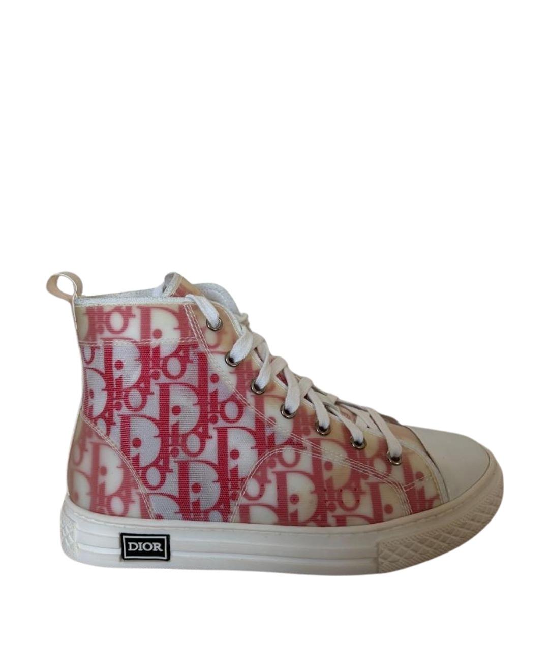 CHRISTIAN DIOR Розовые текстильные кеды, фото 1