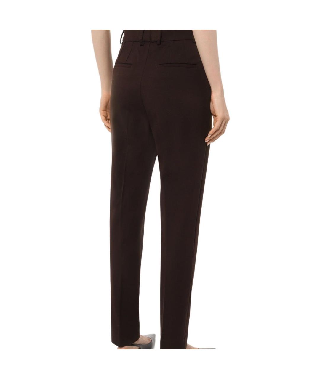 DOLCE&GABBANA Коричневые вискозные брюки узкие, фото 6