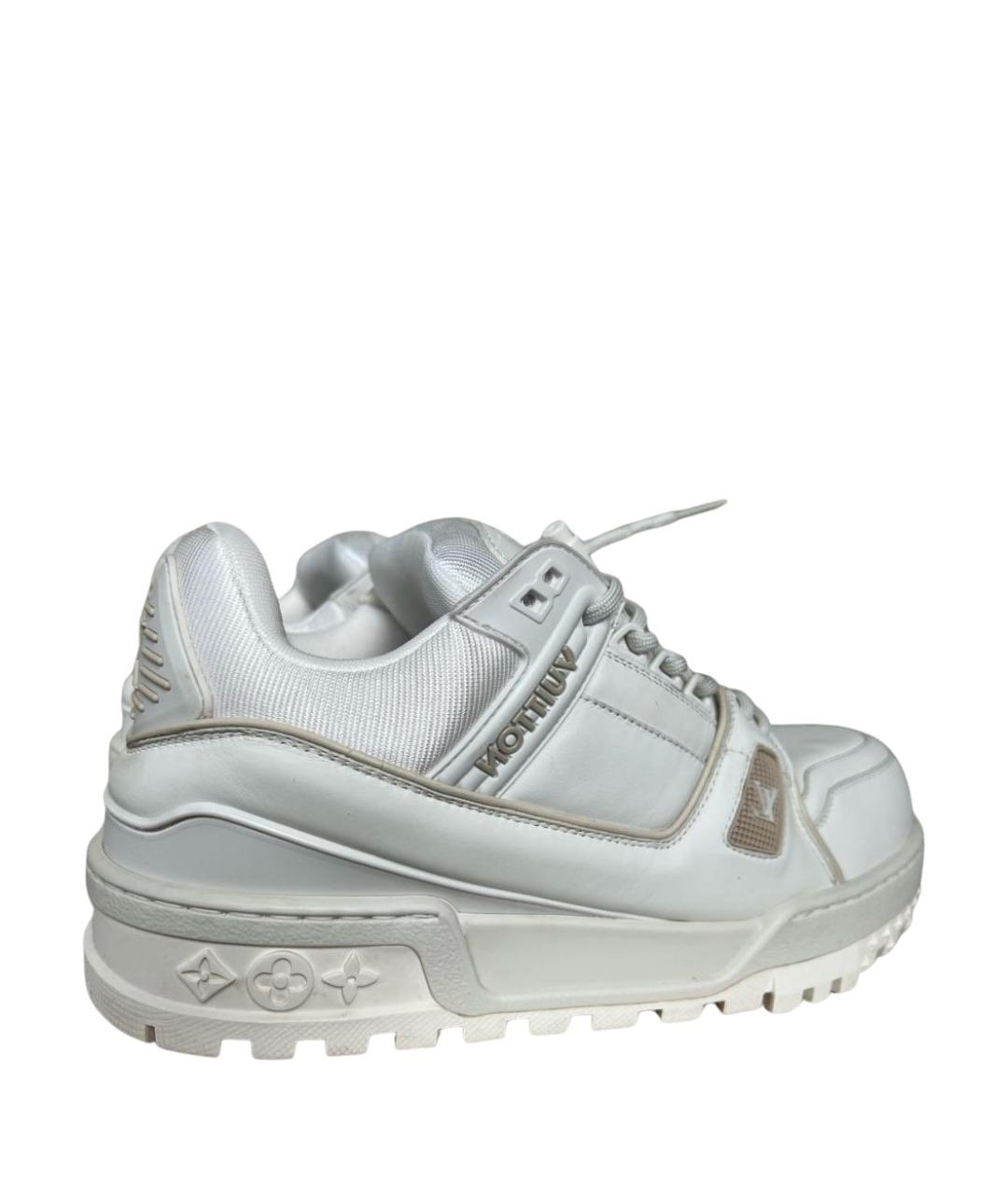 LOUIS VUITTON Белые кожаные низкие кроссовки / кеды, фото 1