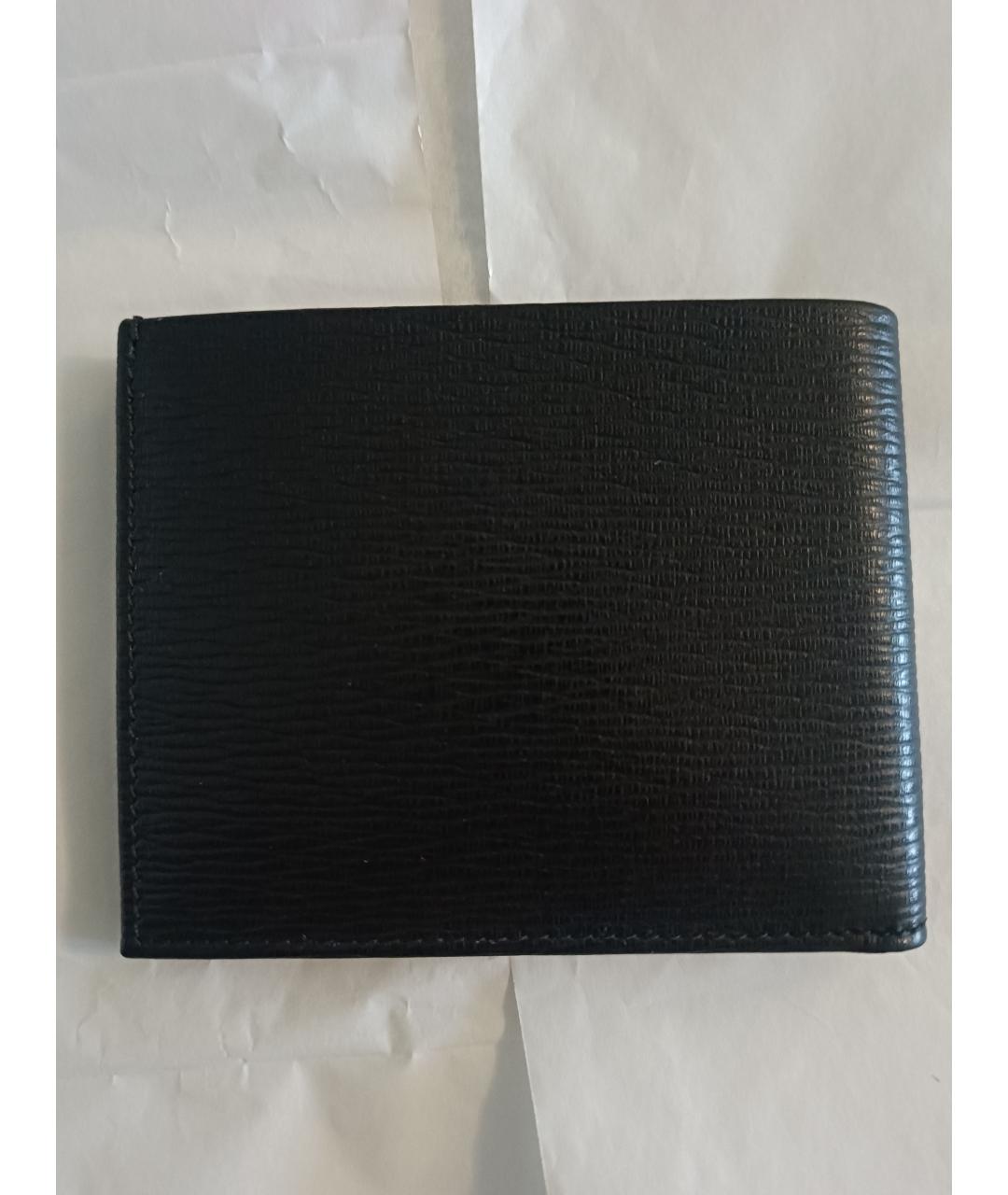 FERRAGAMO Черный кожаный кошелек, фото 3