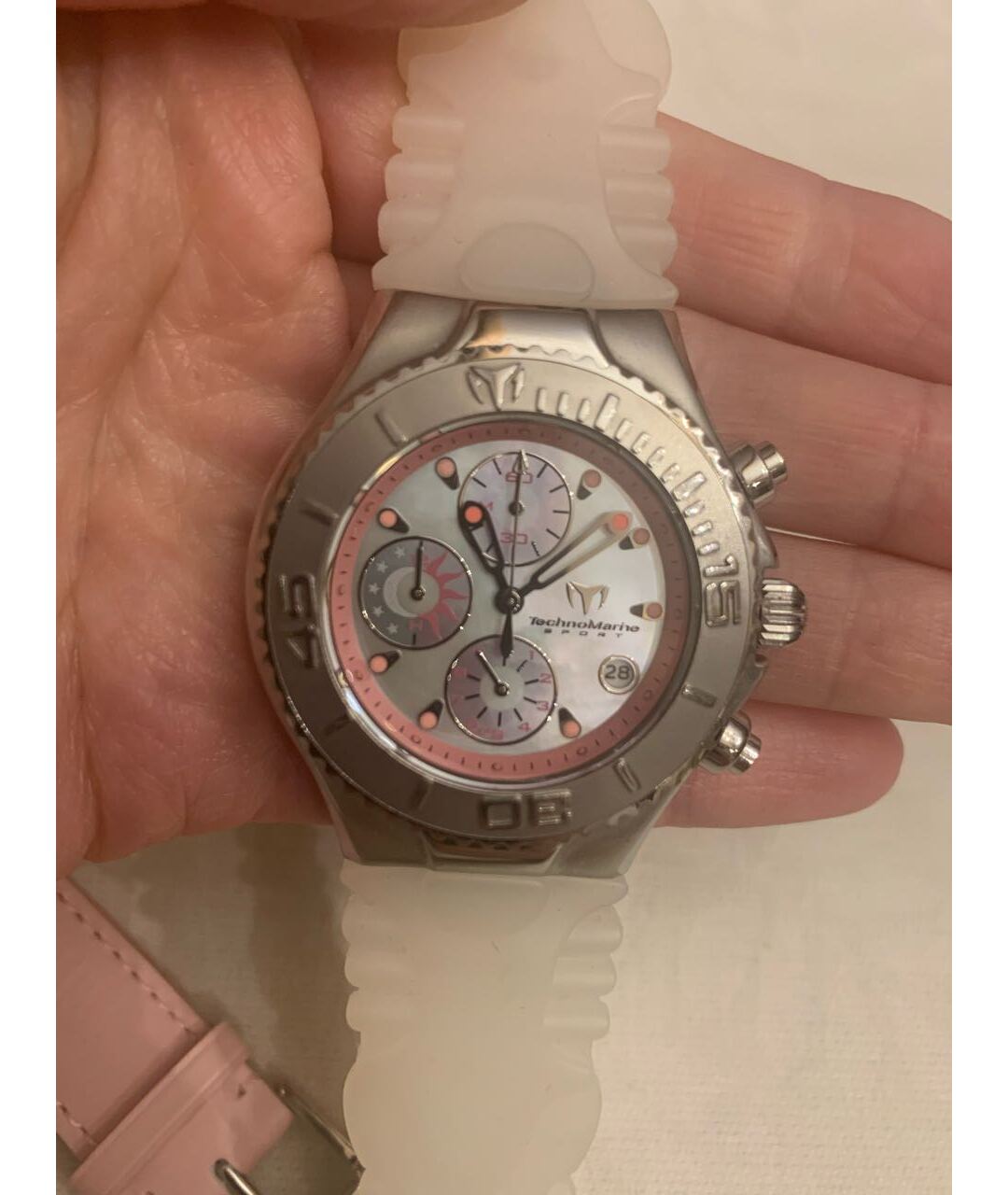 TechnoMarine Розовые стальные часы, фото 6