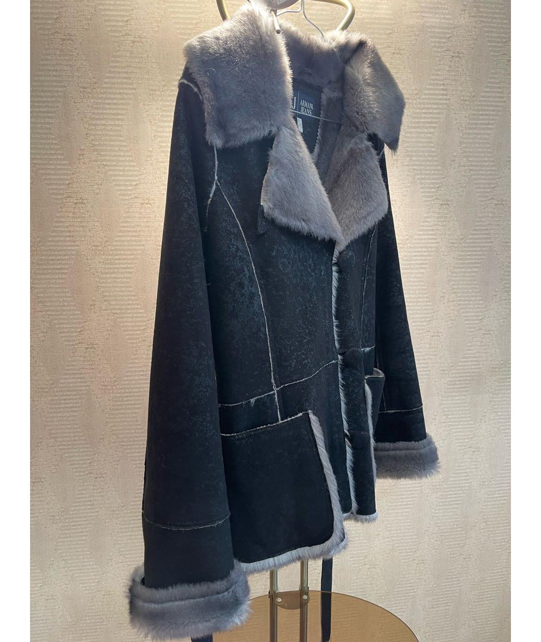 ARMANI JEANS Серая замшевая дубленка, фото 4