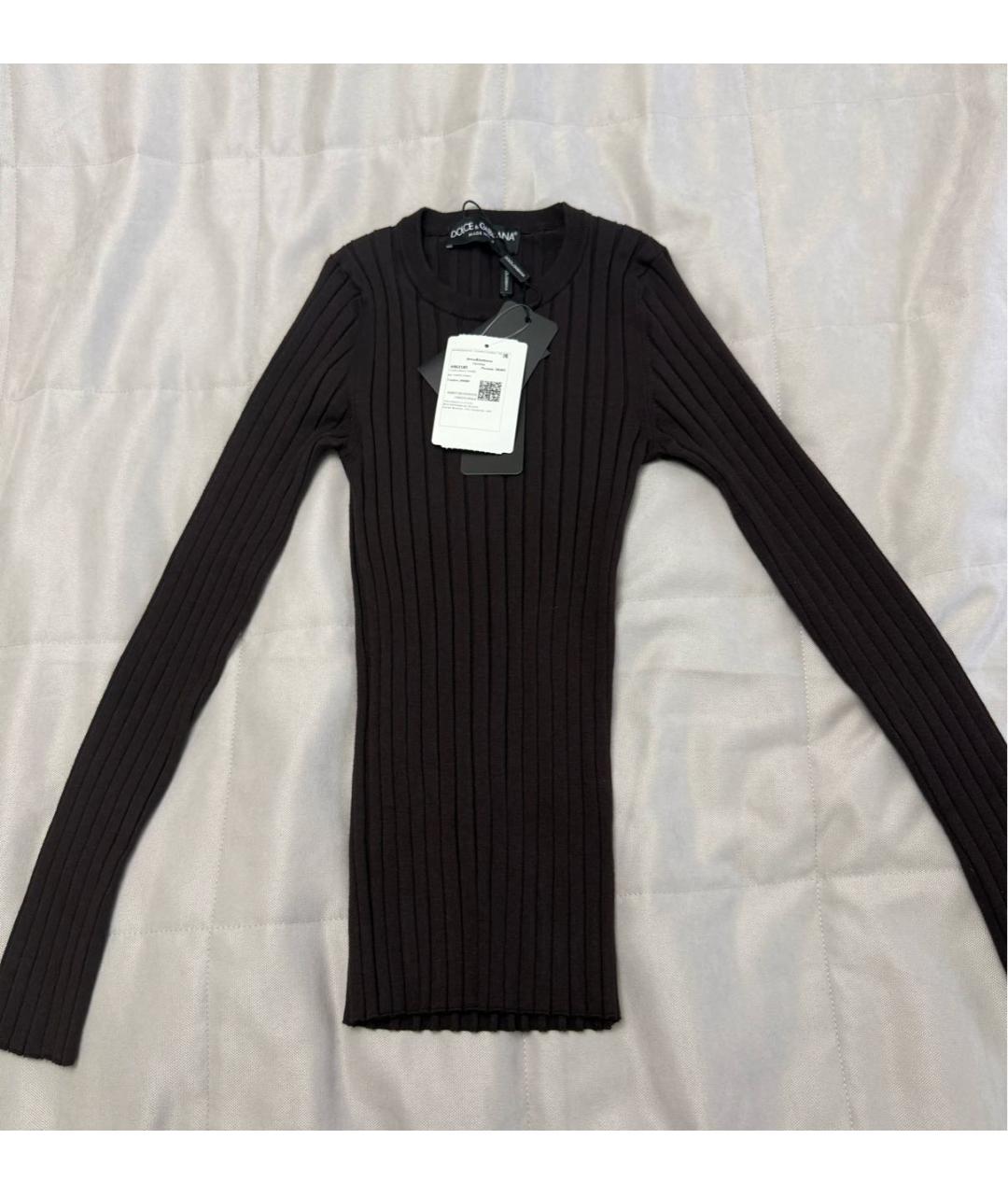 DOLCE&GABBANA Коричневая вискозная водолазка, фото 5