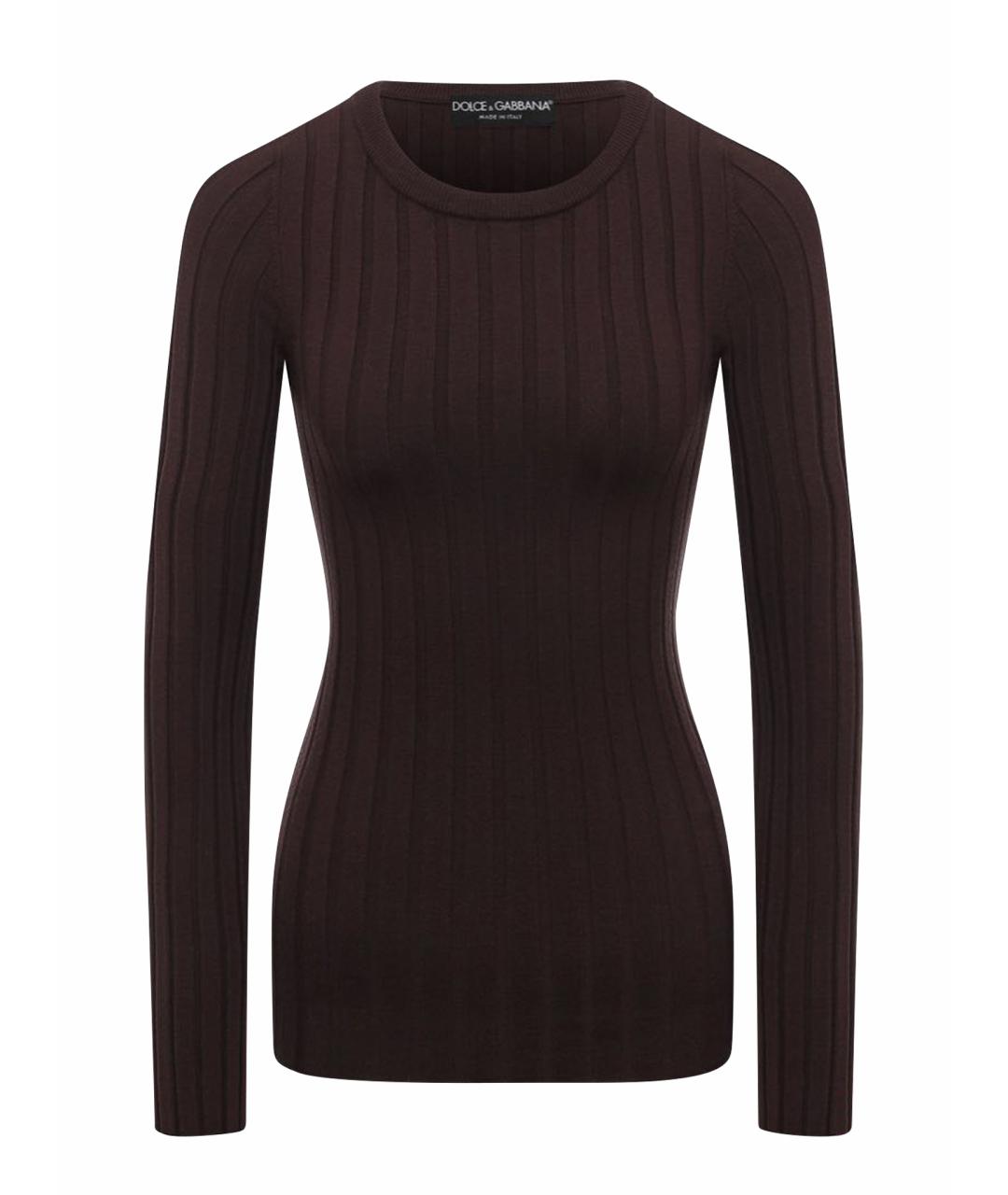 DOLCE&GABBANA Коричневая вискозная водолазка, фото 1