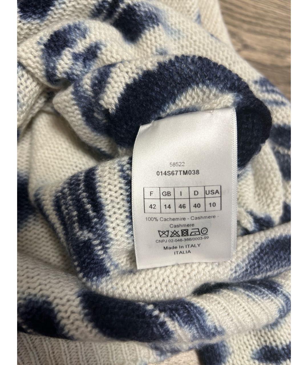 CHRISTIAN DIOR Темно-синий кашемировый джемпер / свитер, фото 5