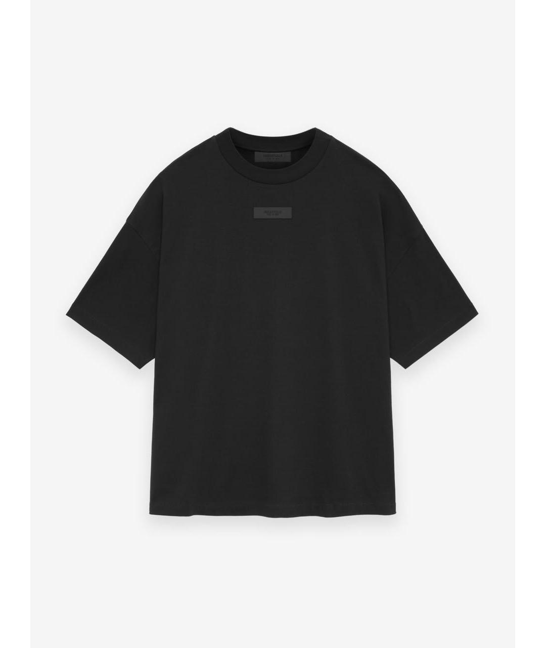 FEAR OF GOD ESSENTIALS Черная хлопковая футболка, фото 4