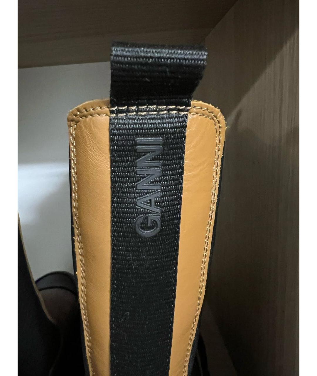 GANNI Горчичные кожаные ботинки, фото 7