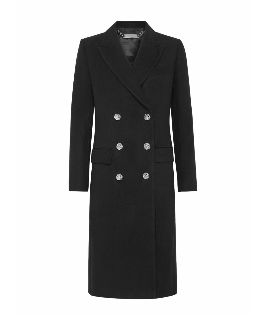 PHILIPP PLEIN Черное вискозное пальто, фото 1