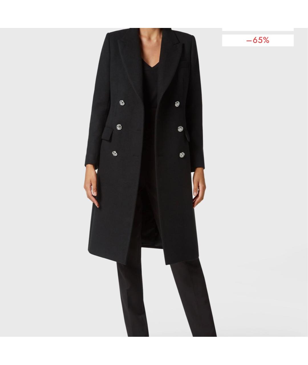 PHILIPP PLEIN Черное вискозное пальто, фото 5