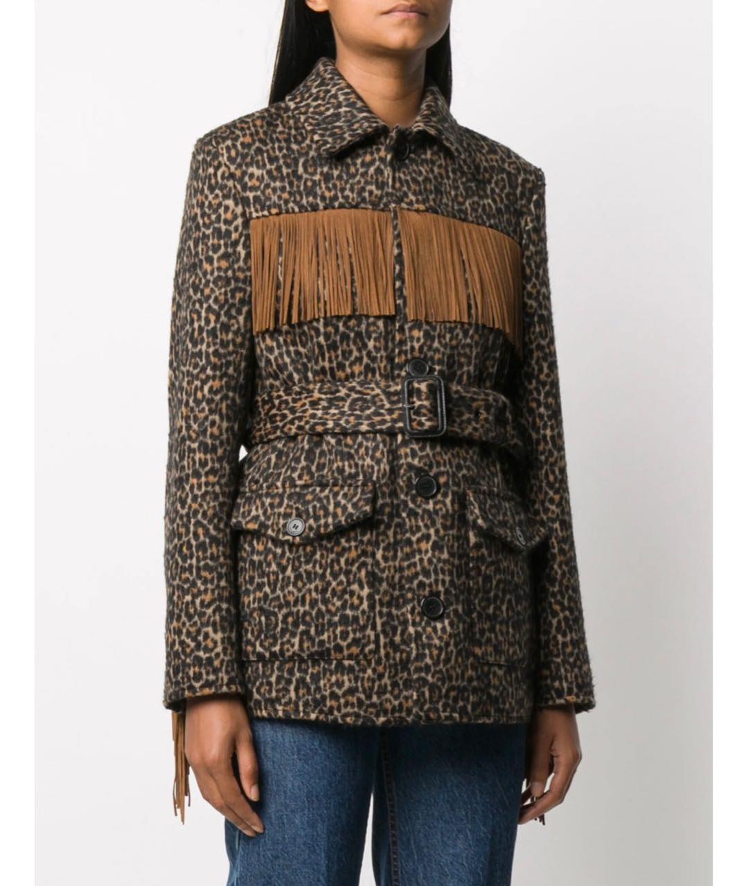 SAINT LAURENT Коричневый шерстяной жакет/пиджак, фото 3