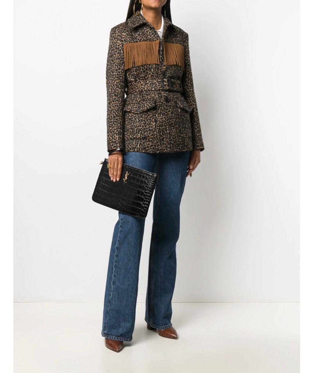 SAINT LAURENT Коричневый шерстяной жакет/пиджак, фото 2