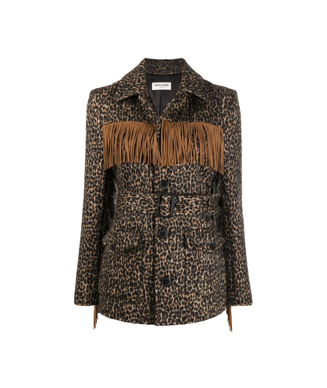 SAINT LAURENT Коричневый шерстяной жакет/пиджак, фото 6