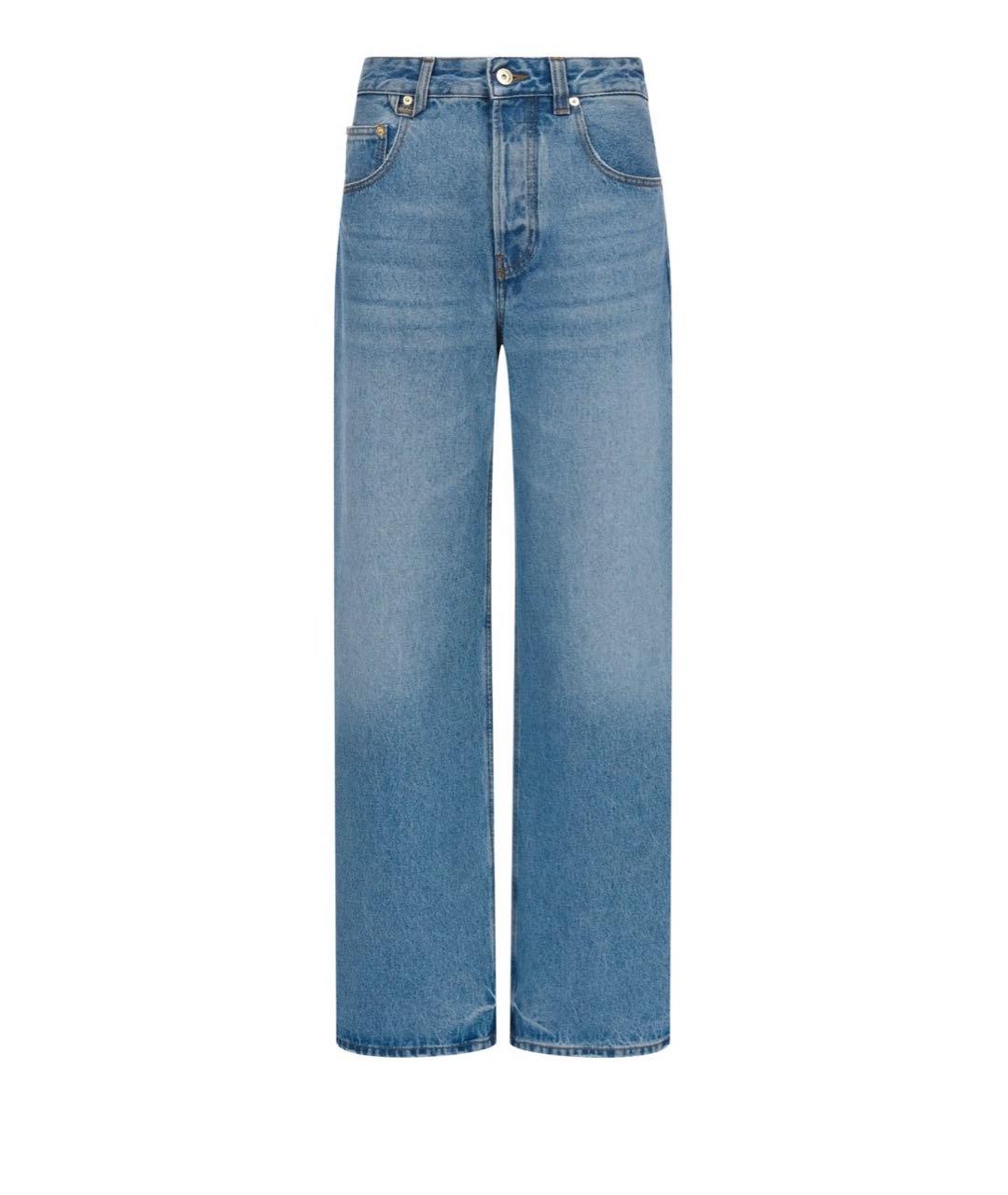 JACQUEMUS Голубые хлопковые прямые джинсы, фото 1