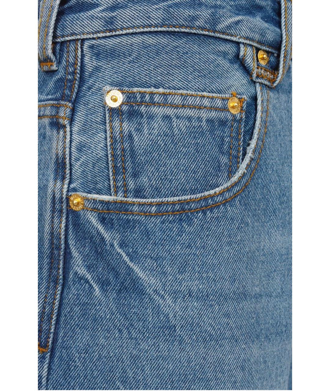 JACQUEMUS Голубые хлопковые прямые джинсы, фото 6