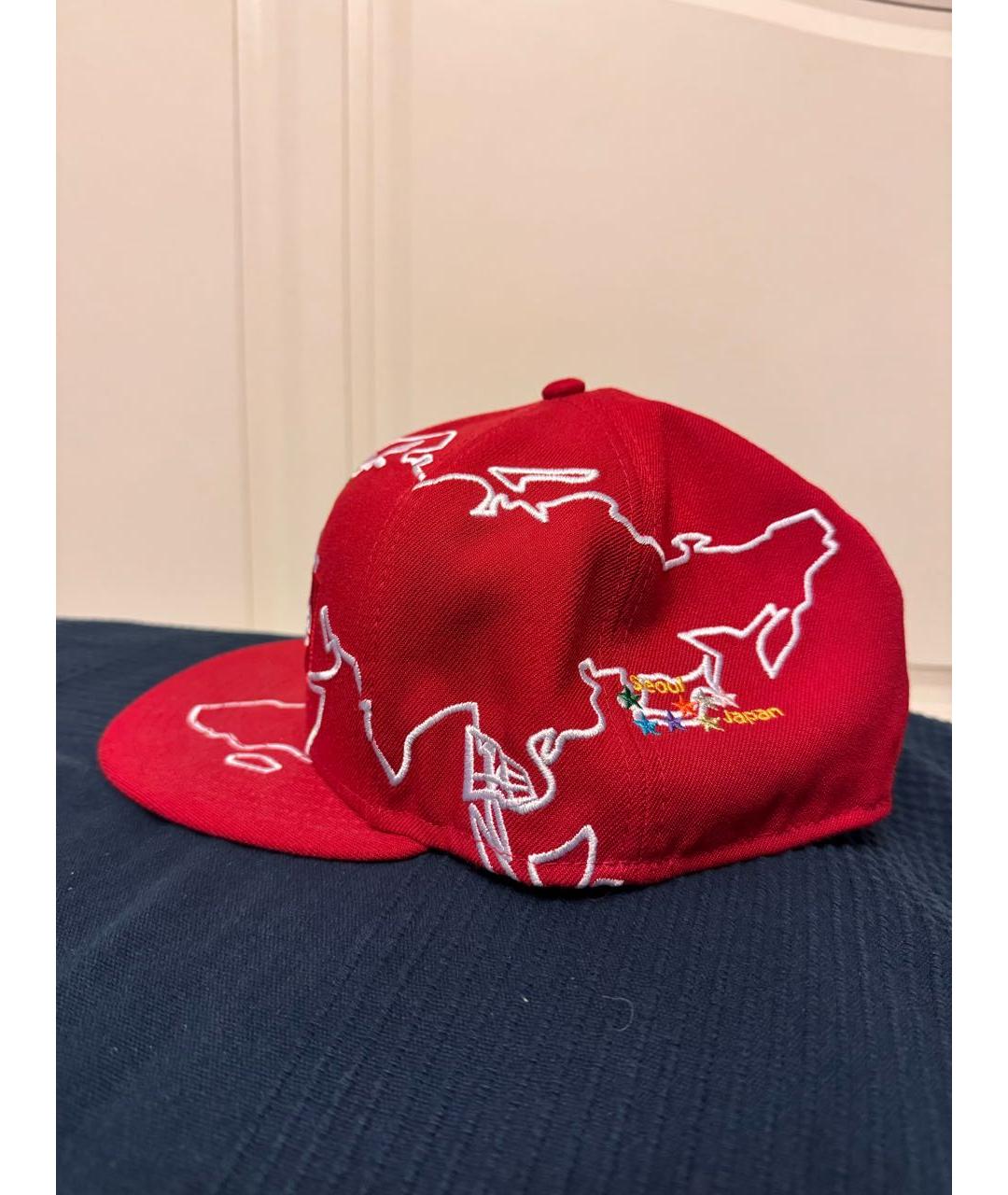 SUPREME Красная хлопковая кепка/бейсболка, фото 3