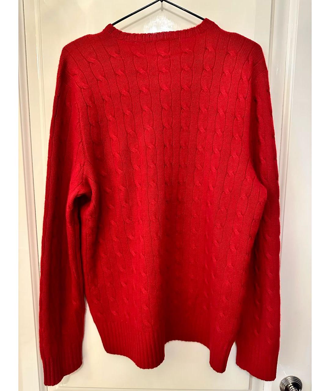POLO RALPH LAUREN Красный кашемировый джемпер / свитер, фото 2