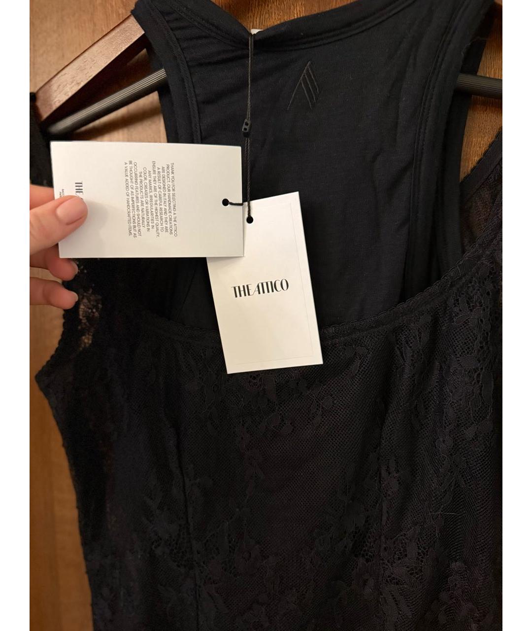 THE ATTICO Черная кашемировая майка, фото 3