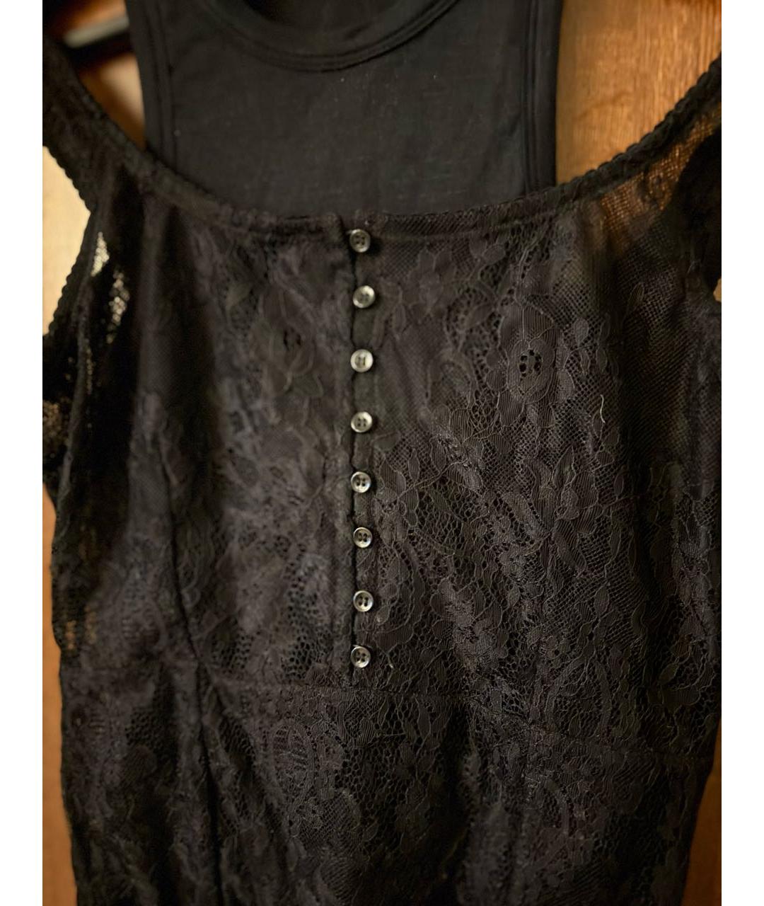 THE ATTICO Черная кашемировая майка, фото 4