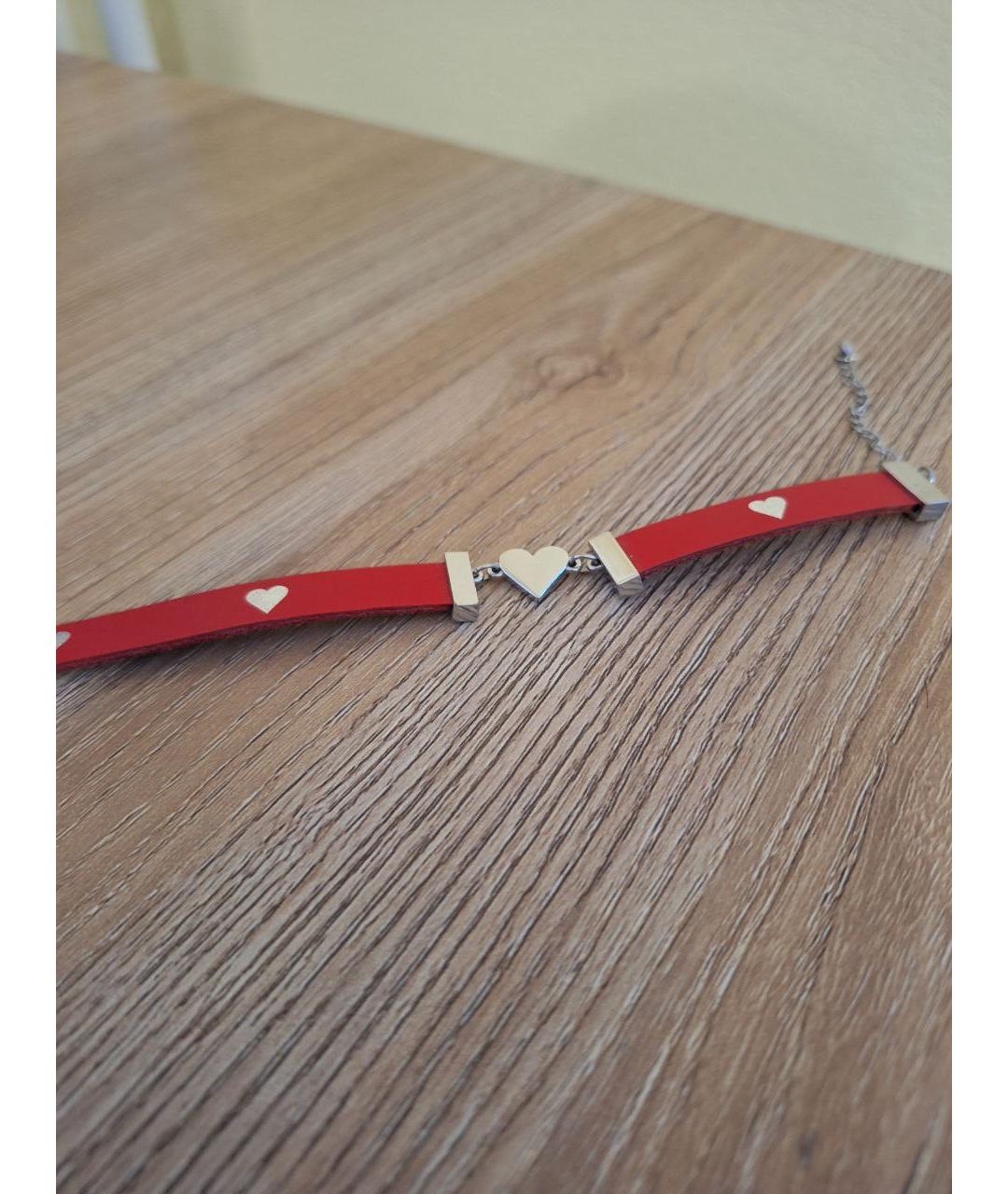 CHRISTIAN DIOR Красный кожаный чокер, фото 3