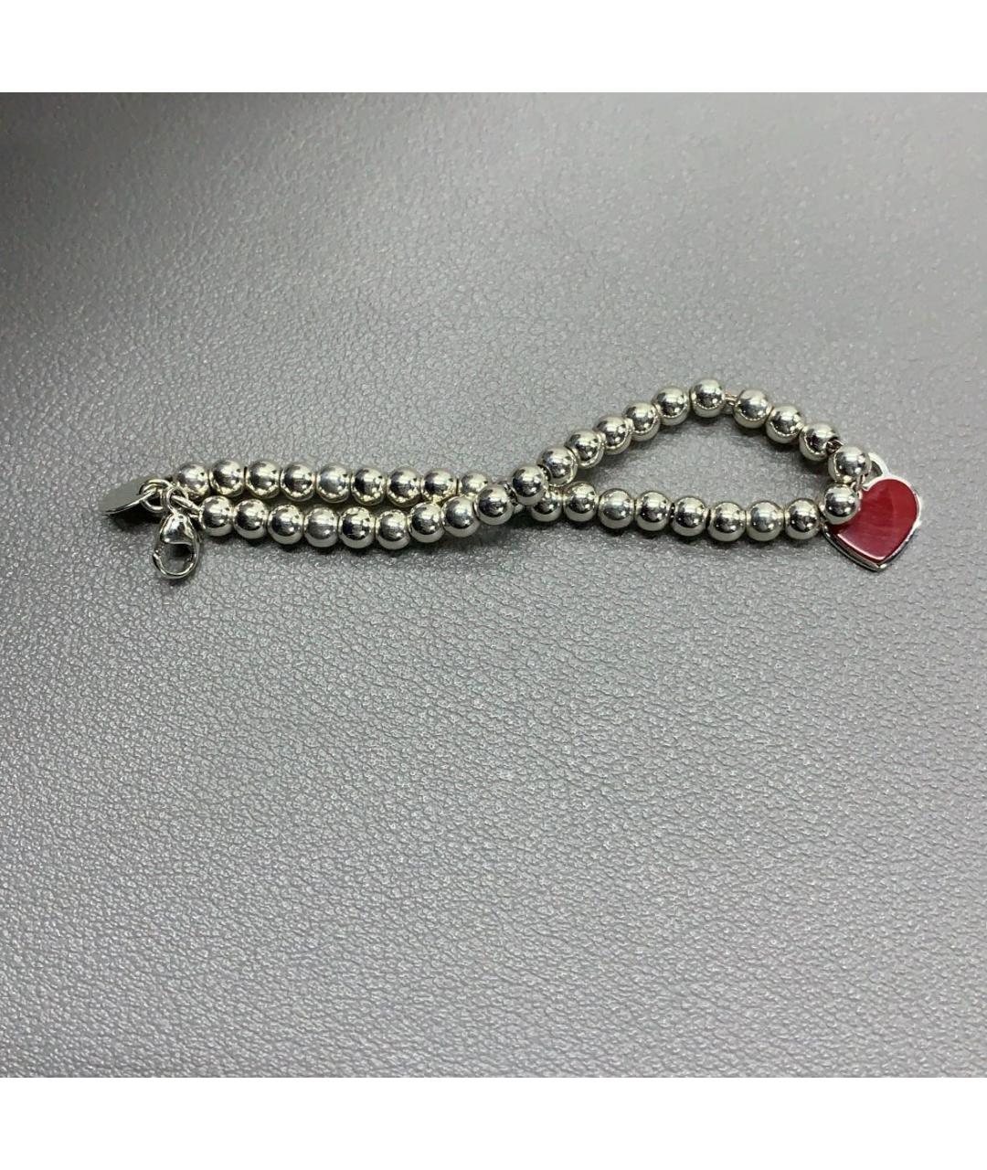 TIFFANY&CO Красный серебряный браслет, фото 7