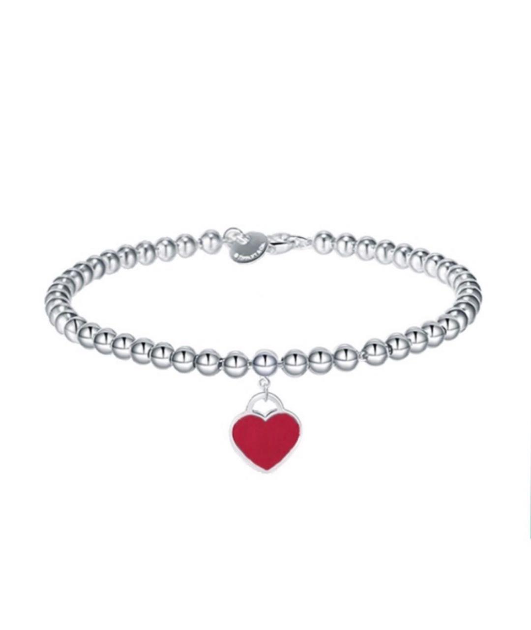 TIFFANY&CO Красный серебряный браслет, фото 9