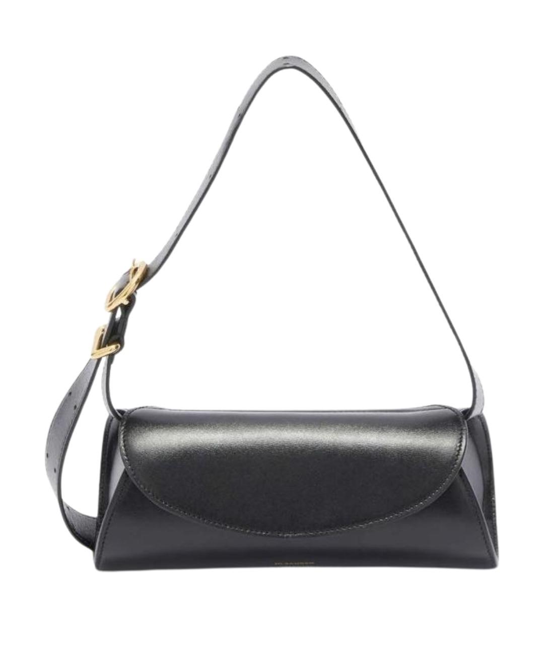 JIL SANDER Черная кожаная сумка через плечо, фото 1