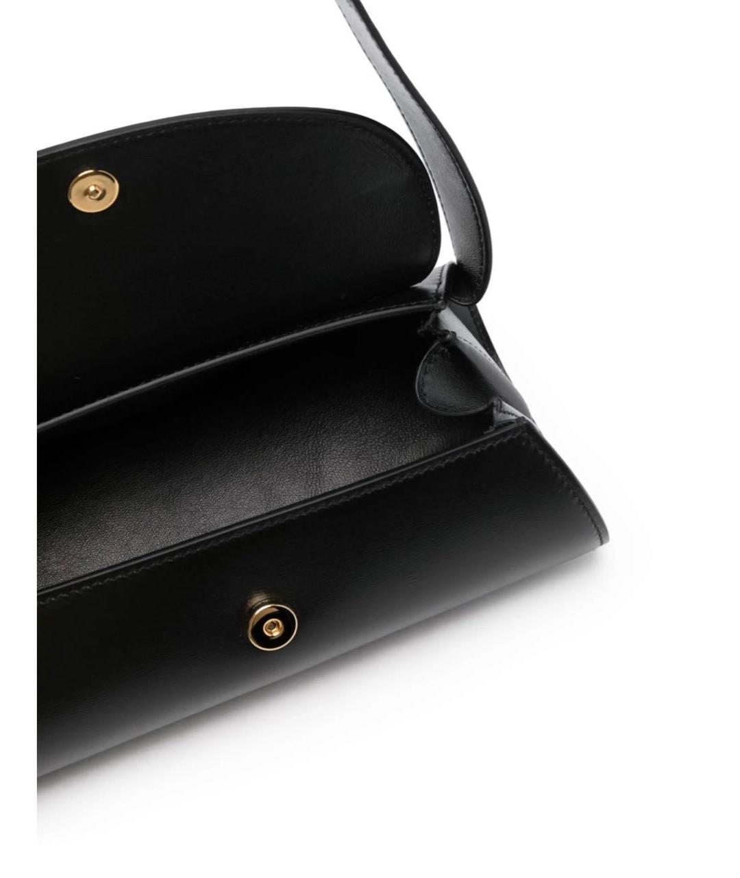 JIL SANDER Черная кожаная сумка через плечо, фото 6