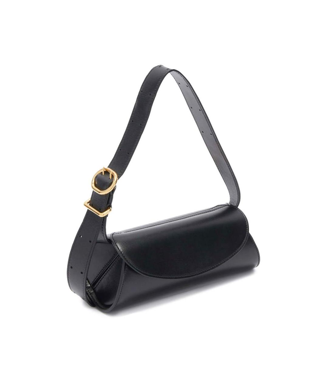 JIL SANDER Черная кожаная сумка через плечо, фото 5