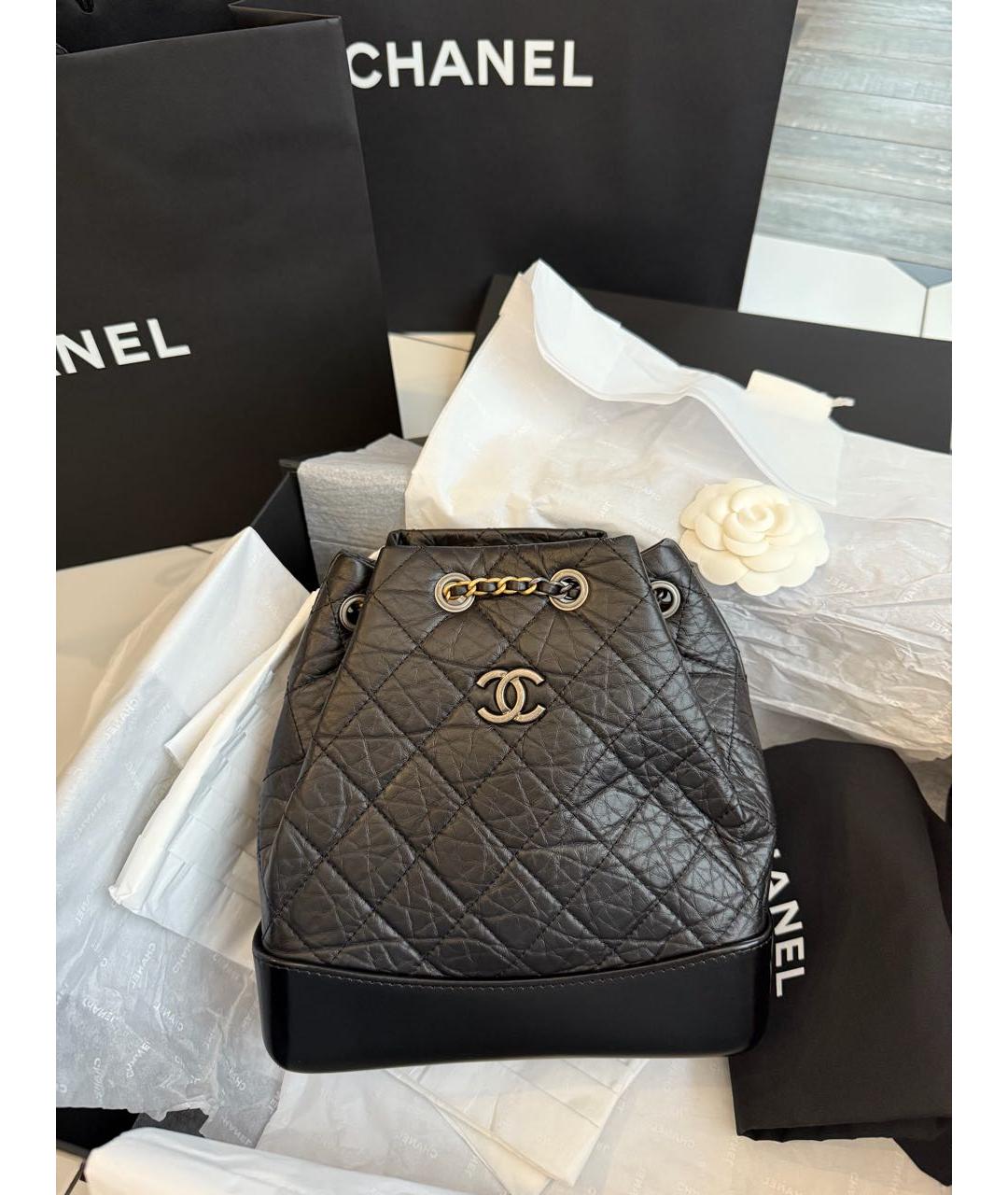 CHANEL Черный кожаный рюкзак, фото 2
