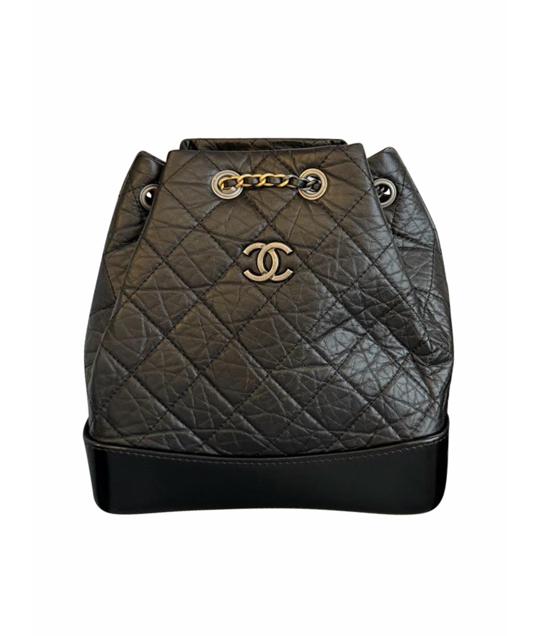 CHANEL Черный кожаный рюкзак, фото 5