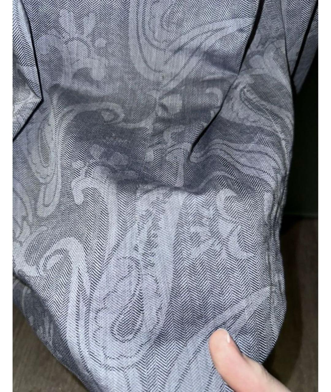 ETRO Темно-синяя хлопковая классическая рубашка, фото 5