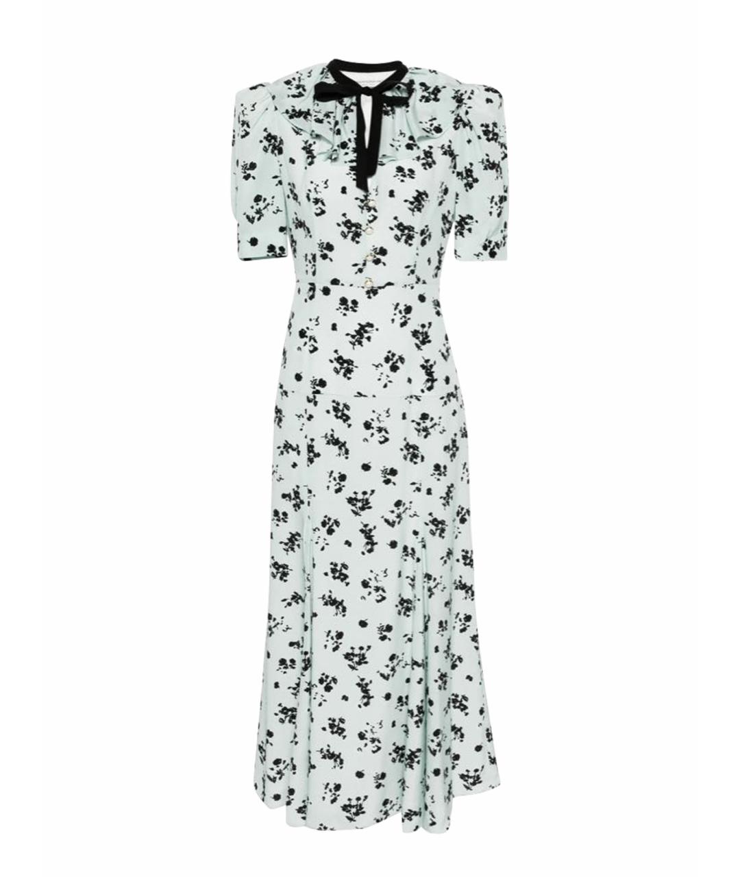 ALESSANDRA RICH Голубое шелковое вечернее платье, фото 1