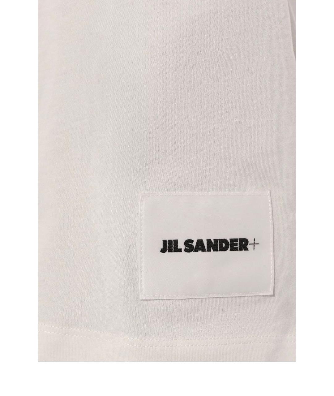 JIL SANDER Белая хлопковая футболка, фото 3