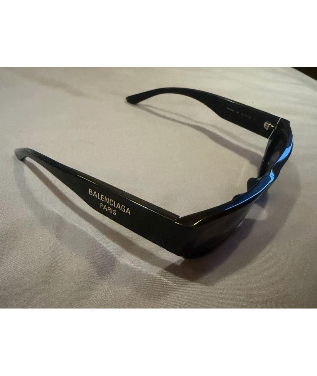 BALENCIAGA Черные пластиковые солнцезащитные очки, фото 2