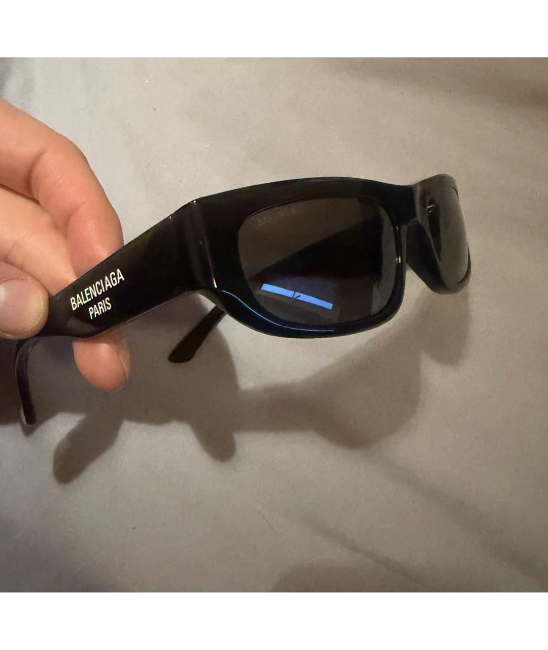 BALENCIAGA Черные пластиковые солнцезащитные очки, фото 3