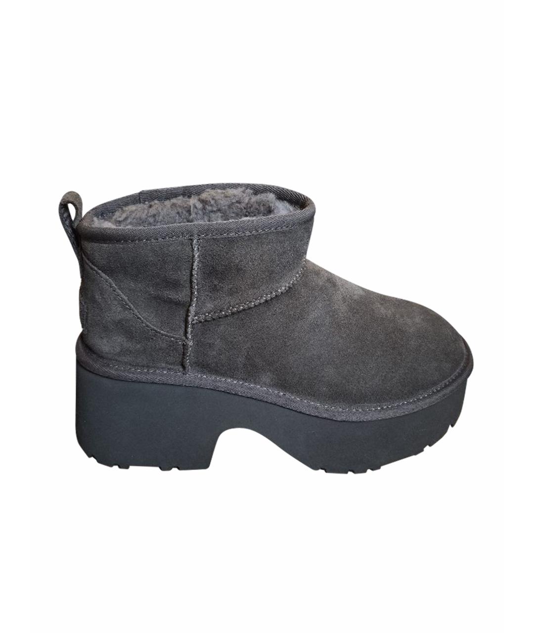 UGG AUSTRALIA Коричневые замшевые полусапоги, фото 1