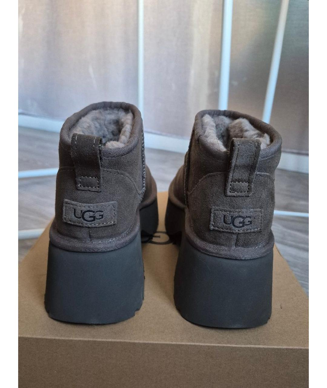 UGG AUSTRALIA Коричневые замшевые полусапоги, фото 3