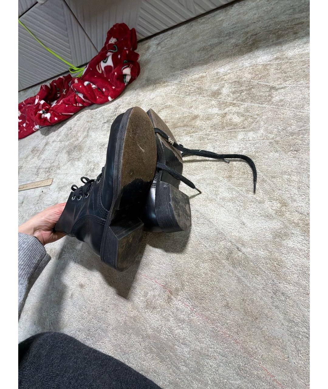 LOUIS VUITTON Черные кожаные ботинки, фото 5