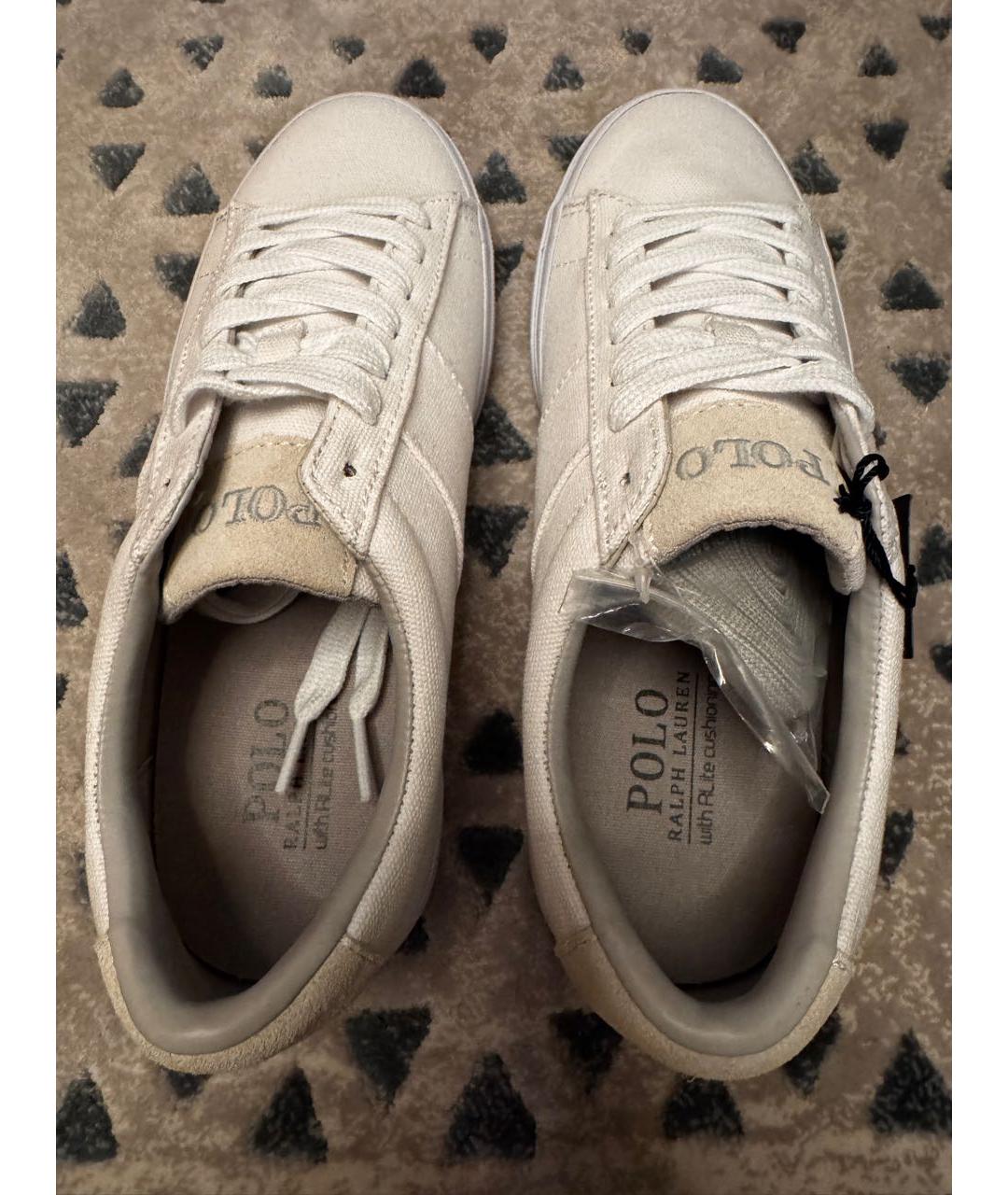 POLO RALPH LAUREN Белые текстильные кеды, фото 3