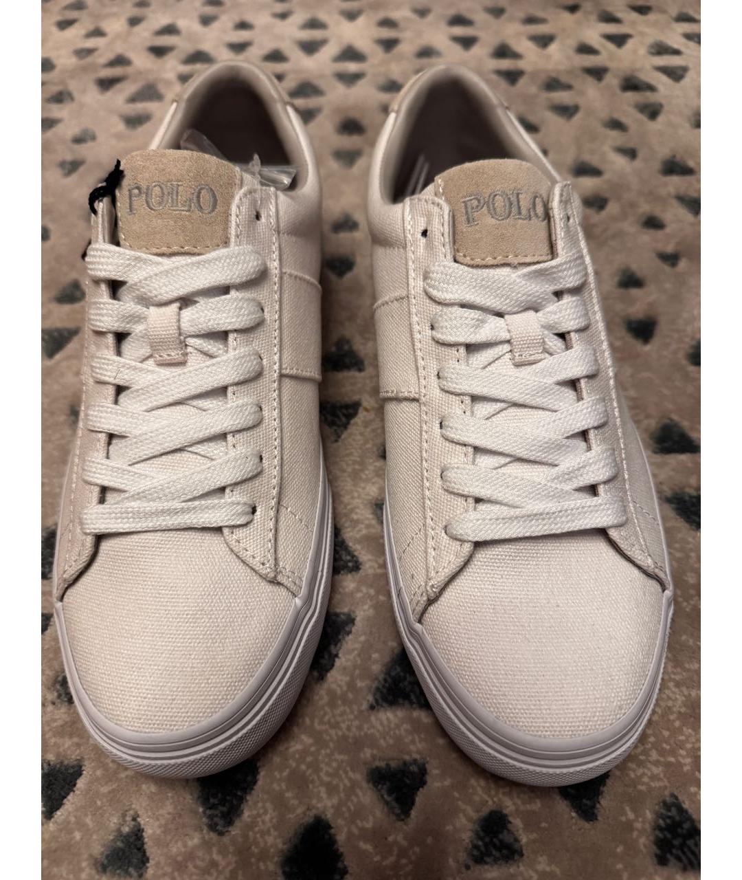 POLO RALPH LAUREN Белые текстильные кеды, фото 2