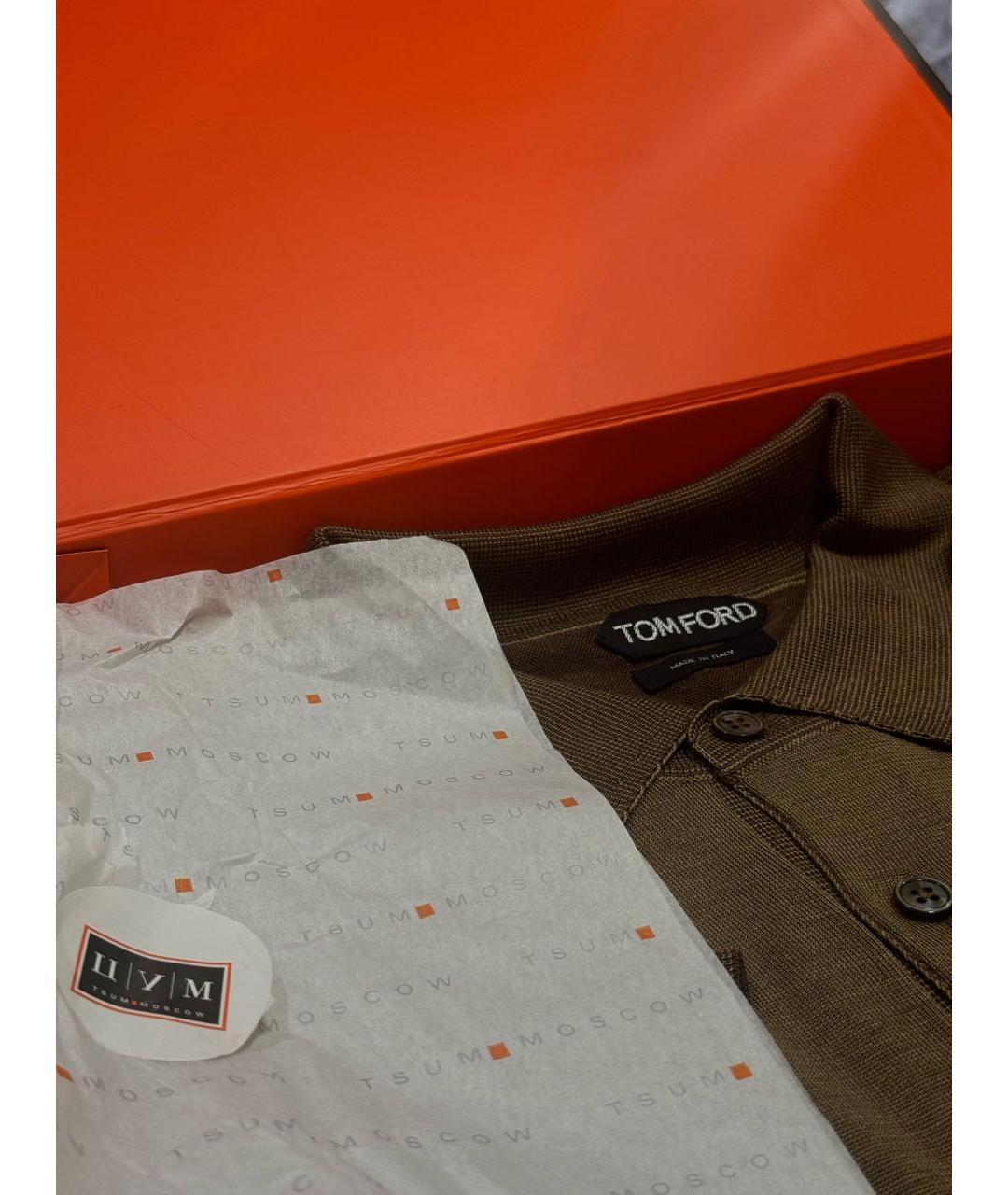 TOM FORD Коричневая футболка, фото 3