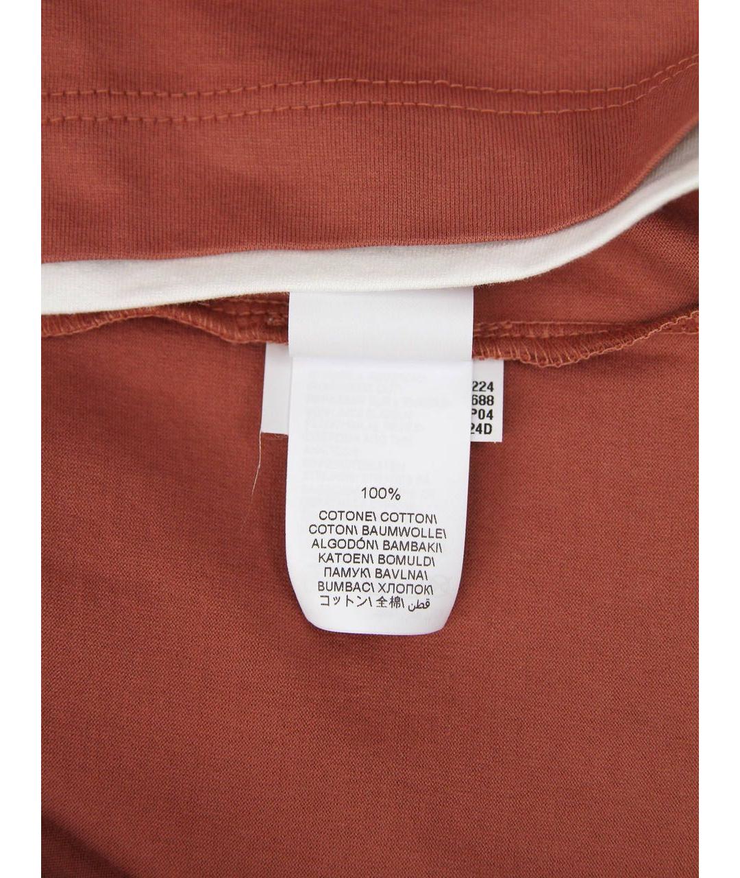 BRUNELLO CUCINELLI Коралловая хлопковая футболка, фото 6