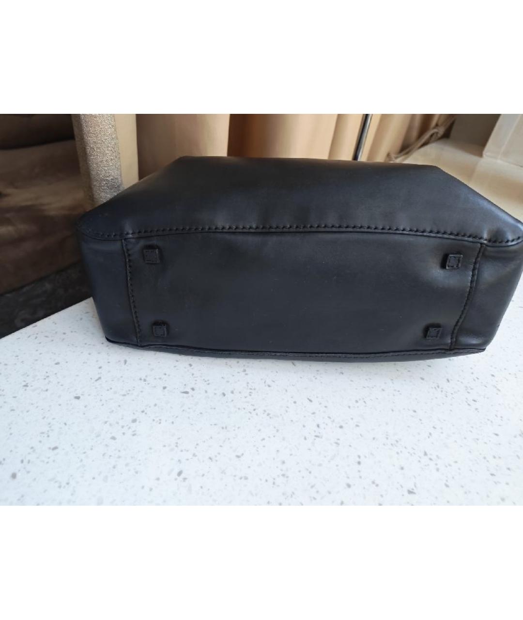 GUCCI Антрацитовая кожаная сумка тоут, фото 6