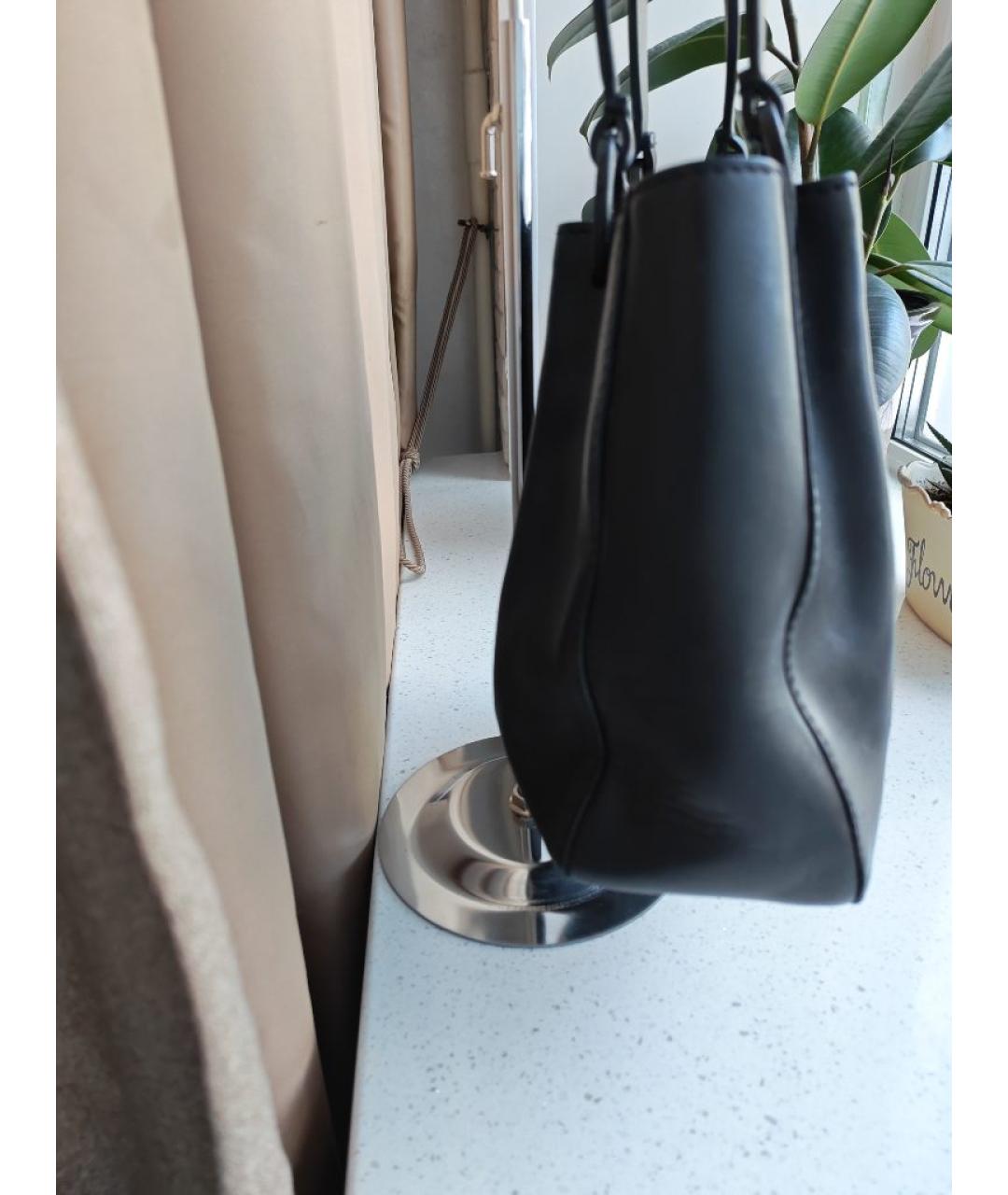 GUCCI Антрацитовая кожаная сумка тоут, фото 2