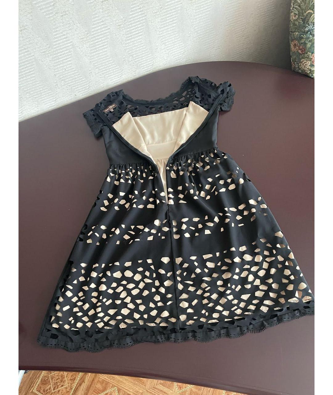 LOUIS VUITTON Черное шелковое повседневное платье, фото 4