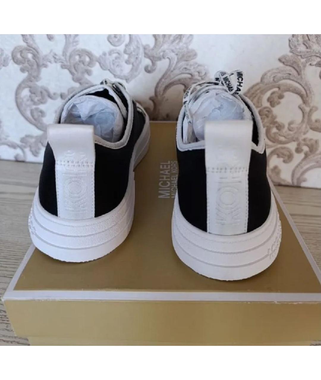 MICHAEL KORS Черные текстильные кеды, фото 4
